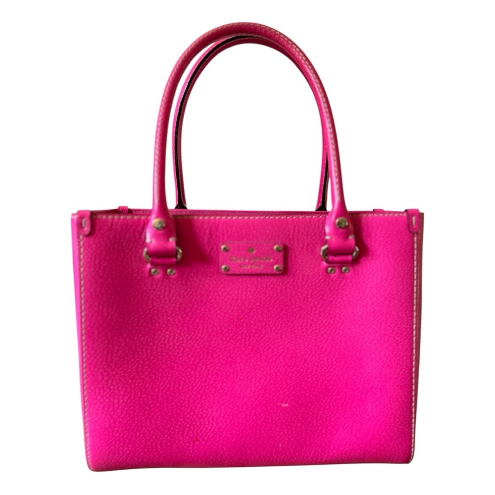 Kate Spade Wellesley Quinn Tote Handbag Hot Pink Fiestarose Leather Purse Medium